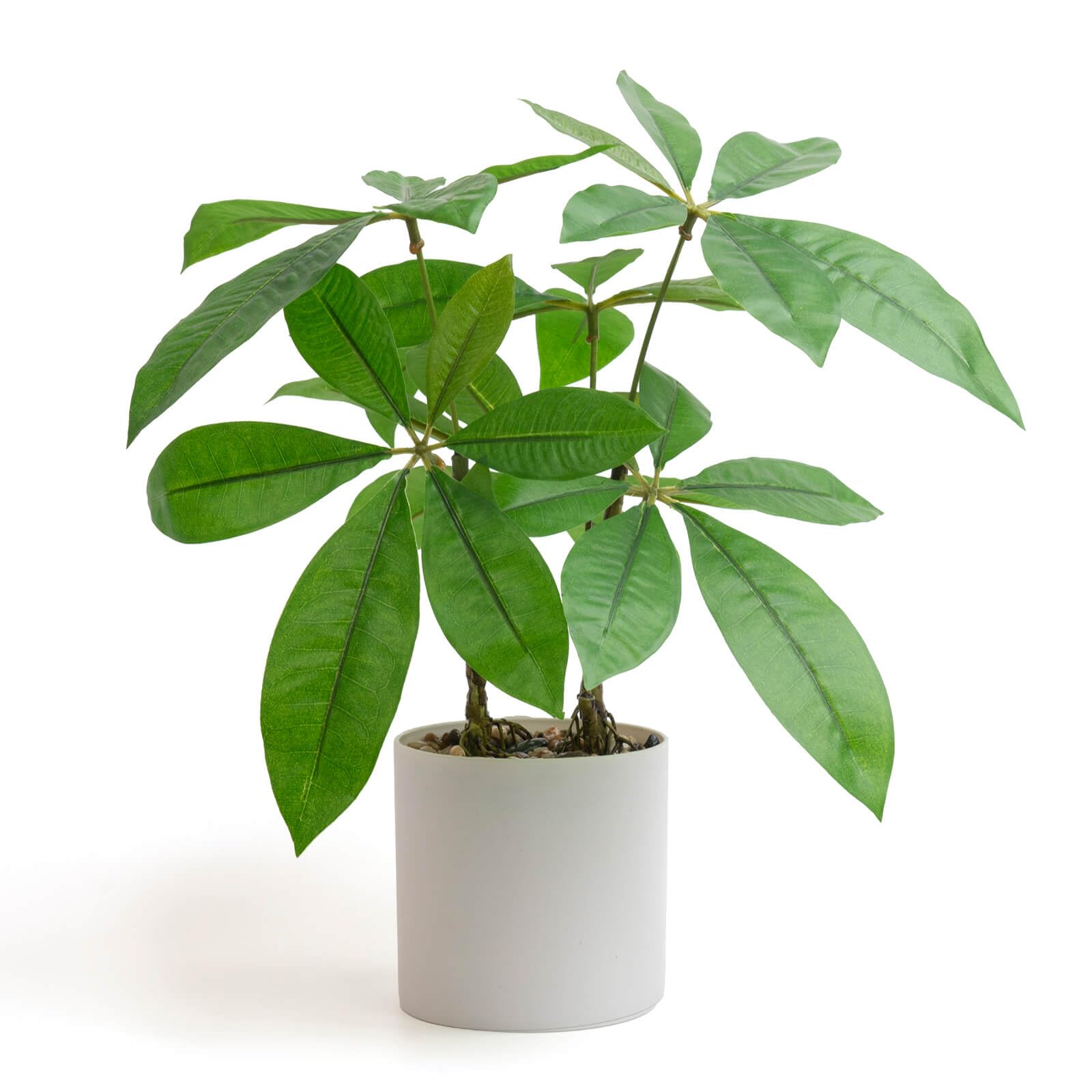 観葉植物 フェイクグリーン インテリア 人工観葉植物 観葉樹 造花【パキラ 多幸の木】高さ約35cm 屋内 オフィス 鉢植え 植木 おしゃれ 装飾 幸福の木